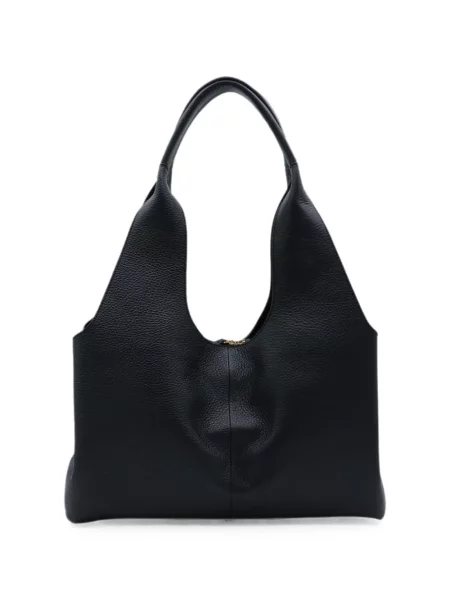 Kožená shopper kabelka Coccinelle s autogramem černá