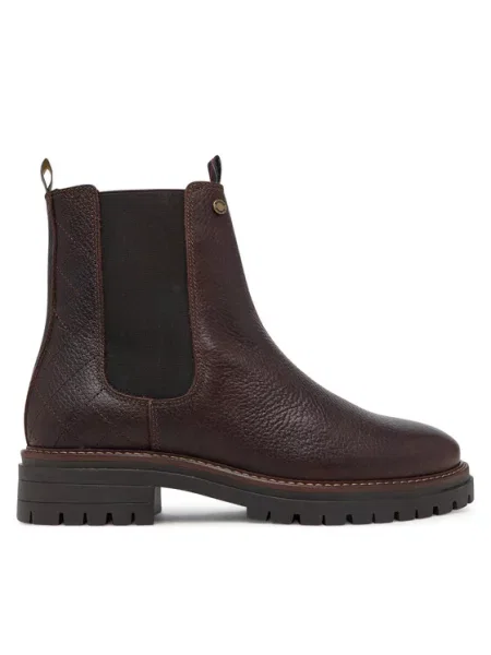 Barbour Kožené topánky chelsea Barbour Evie hnedá
