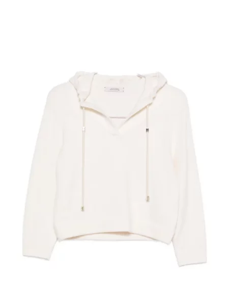 Pulover Dorothee Schumacher cu glugă cu decolteu în V