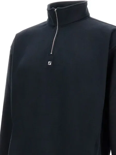 Hanorac Fendi de jumătate de fermoar negru