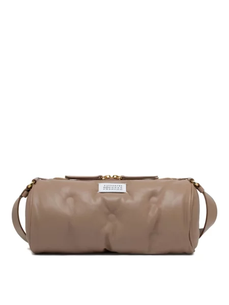 Torebka crossbody Maison Margiela skórzana beżowa