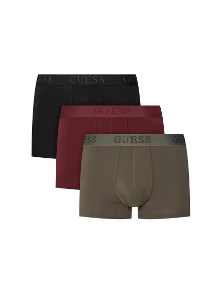 GUESS Boxeralsók sár színek / bordó fekete