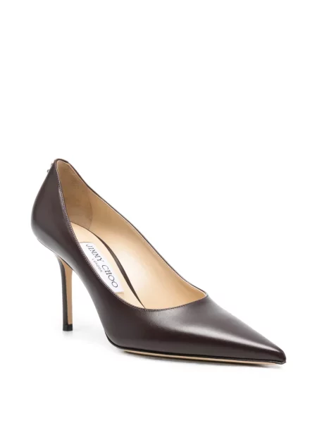 Pantofi cu toc Jimmy Choo din piele maro