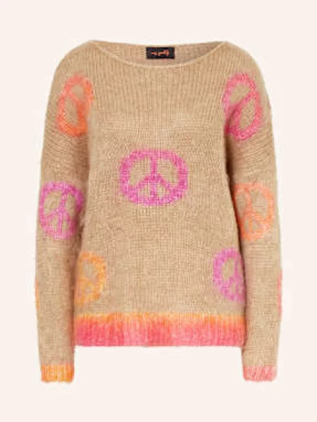 Miss Goodlife Sweter Z Dodatkiem Alpaki beige beżowy