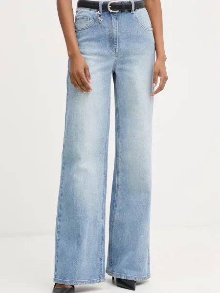 Morgan blugi wide leg pentru femei albastru