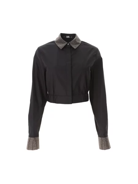 Krótka koszula Karl Lagerfeld czarna