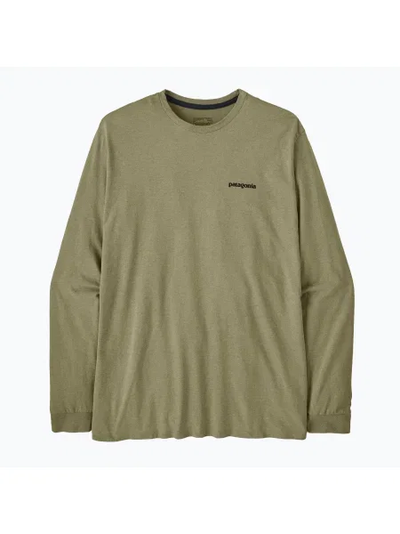 Tricou cu mânecă lungă Patagonia cu autograf verde