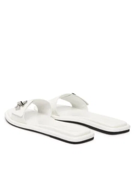 Natikači Tory Burch T Lock Slide bela