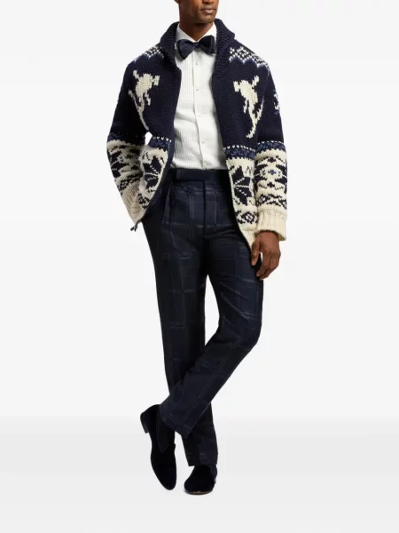 Apykaklė kardiganas Ralph Lauren Purple Label mėlyna