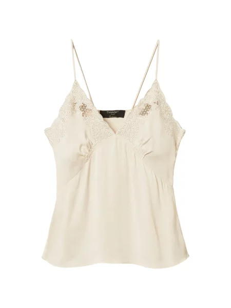 Top Twinset cu broderie din satin