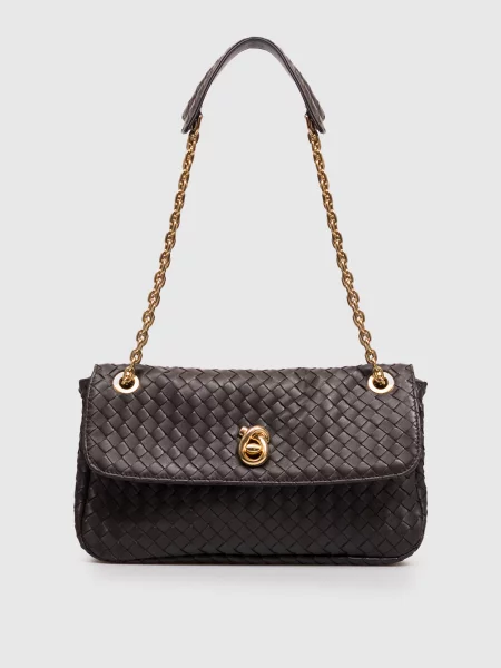 Шкіряна сумка Madison Bottega Veneta коричнева