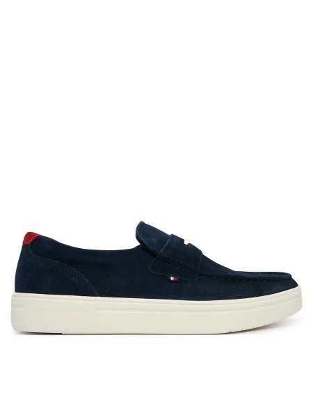 Cipele Tommy Hilfiger Modern Light Hybrid Suede Loafer Tamnoplava