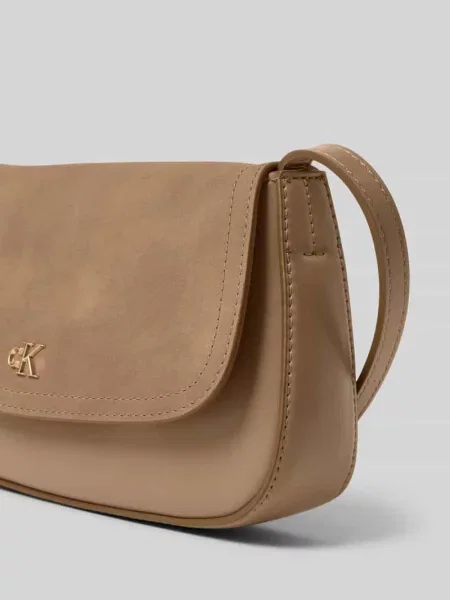Calvin Klein Torebka Ck Brushed Flap Camera Bag beżowy