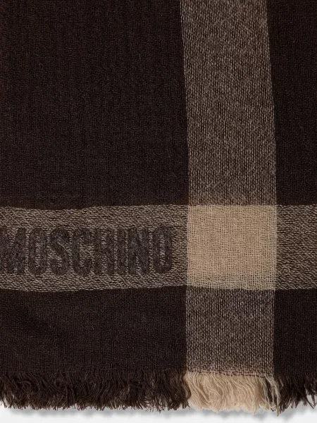 Кашеміровий шарф Moschino візерунок коричневий