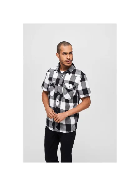 Карирана риза Brandit бяло