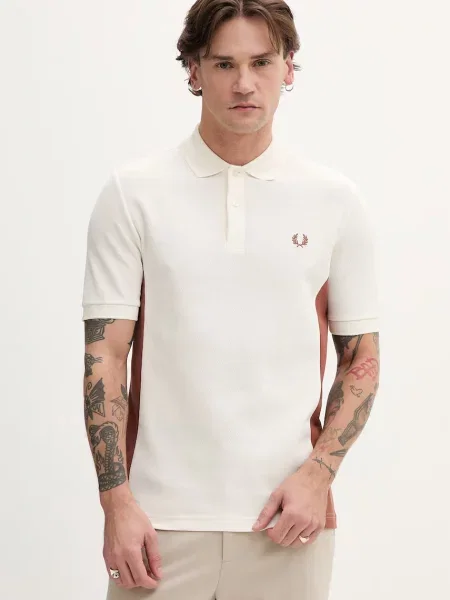 Tricou polo Fred Perry bej