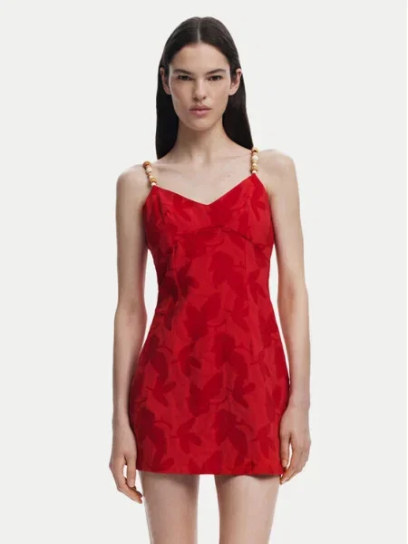 Desigual Rochie cocktail Tigris roșu