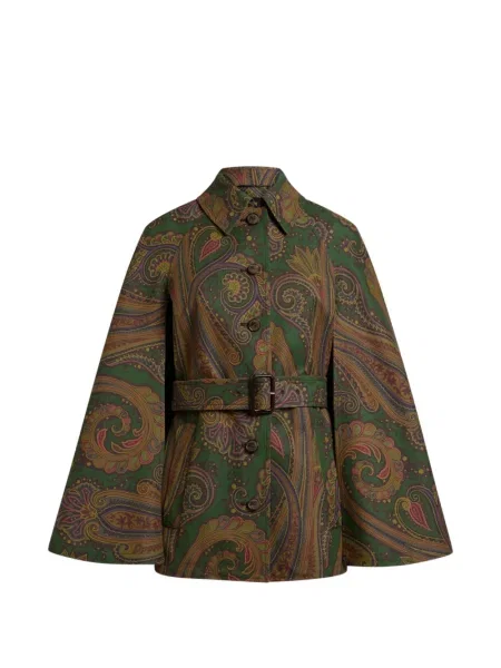 Geacă Etro cu model paisley verde