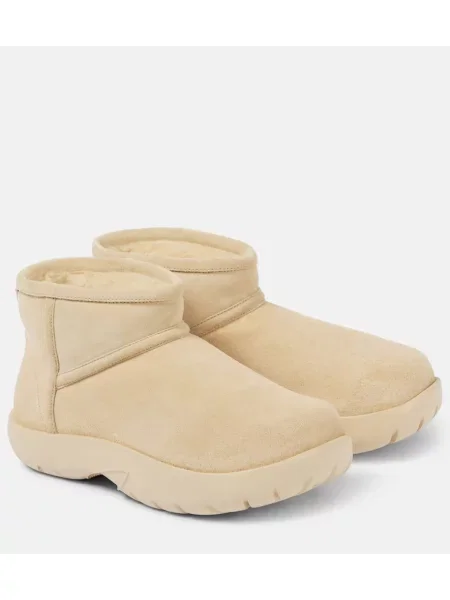 Велурени боти до глезена Bottega Veneta бежово