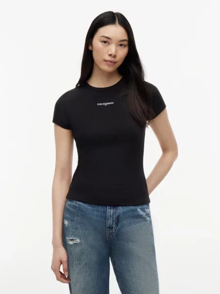 Tommy Jeans Tricou negru alb