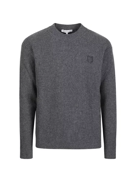 Pulover Maison Kitsune gri