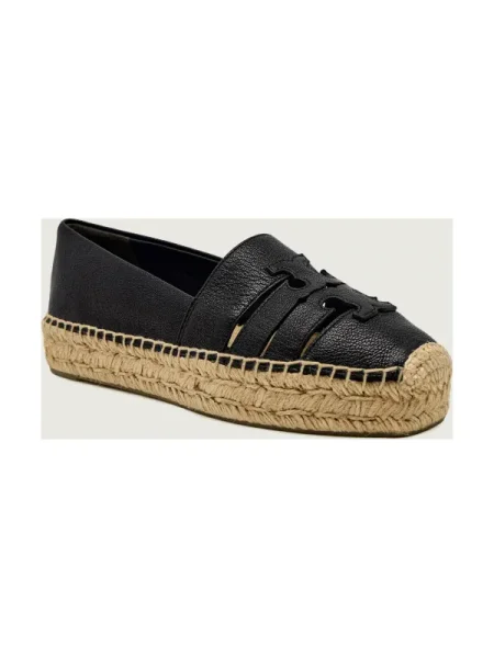 TORY BURCH Bőr espadrilles cipő INES fekete