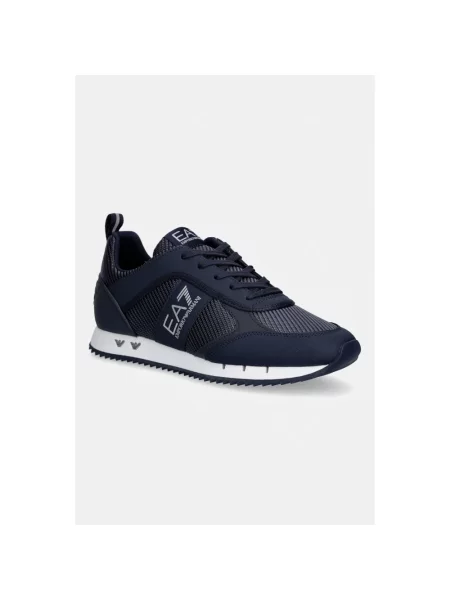 Sneakersy Emporio Armani Ea7 z siateczką niebieskie