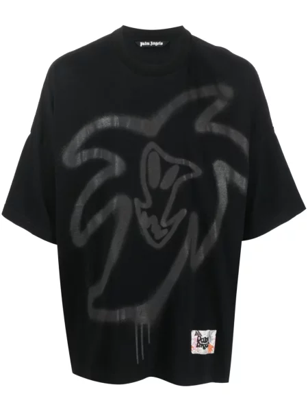 Tricou Palm Angels cu imagine negru