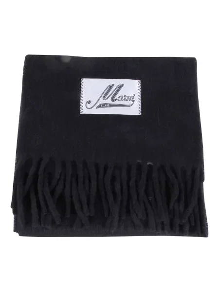 Fular Marni cu franjuri negru