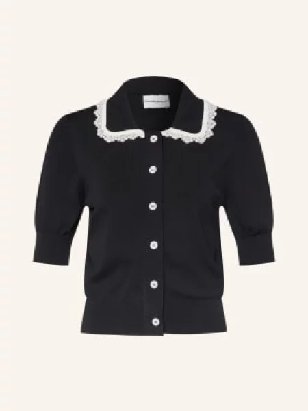 Claudie Pierlot Kardigan Z Koronkou schwarz biały