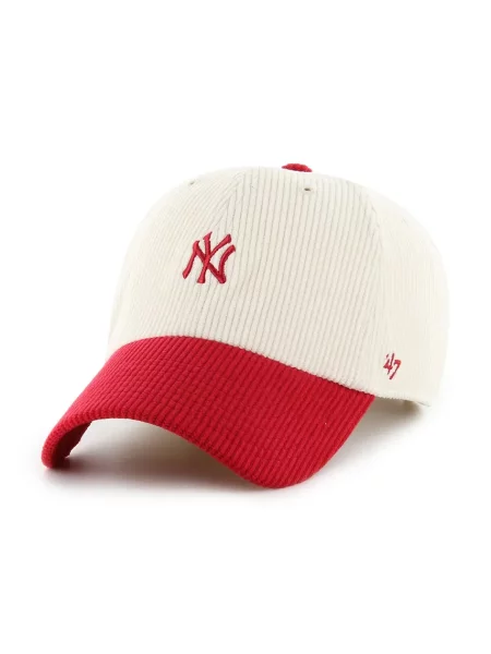 Шапка с козирка 47 brand MLB New York Yankees бежово