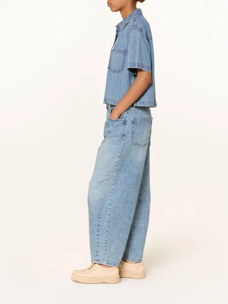 Oui Barrel Džíny tmavě modrá