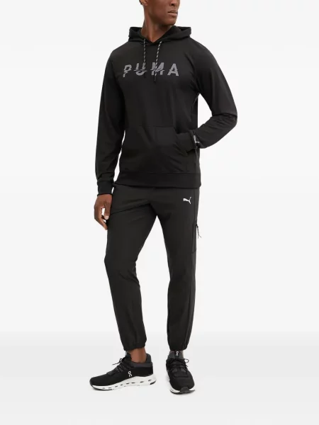 Hanorac cu glugă Puma cu imagine negru