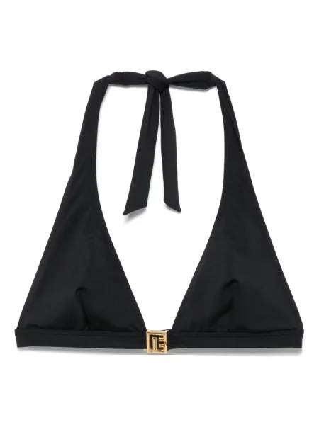 Bikini Balmain din jerseu negru