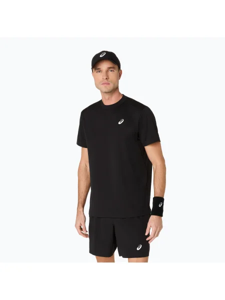 Tricou de tenis pentru bărbați ASICS Court Top performance black negru