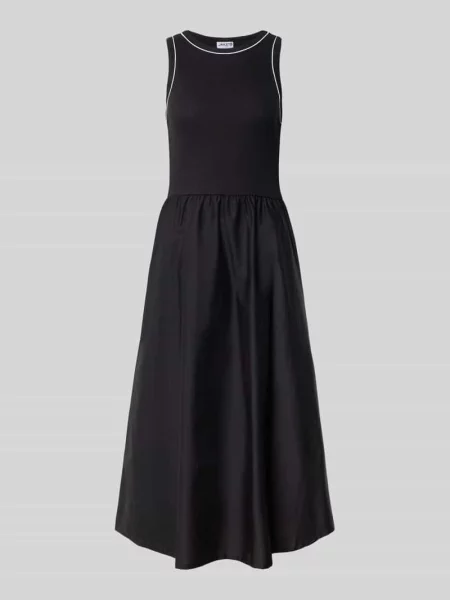 Sukienka midi o kroju regular fit z okrągłym dekoltem Jake*s Casual czarna