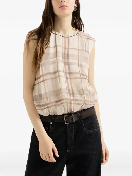 Tricou Brunello Cucinelli de mătase cu imagine