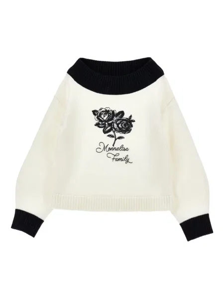 Sweter dziecięcy Monnalisa biały