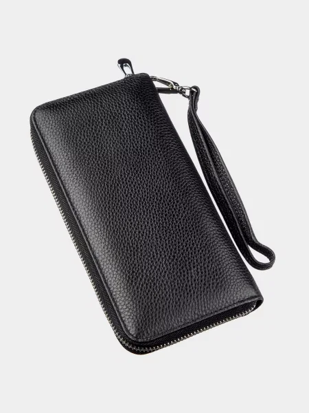 Кожаный кошелек St Leather Accessories черный