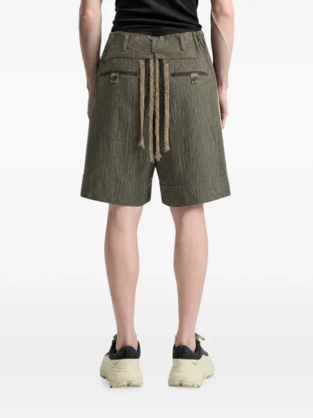 Pantaloni scurți Ziggy Chen de catifea cord verde