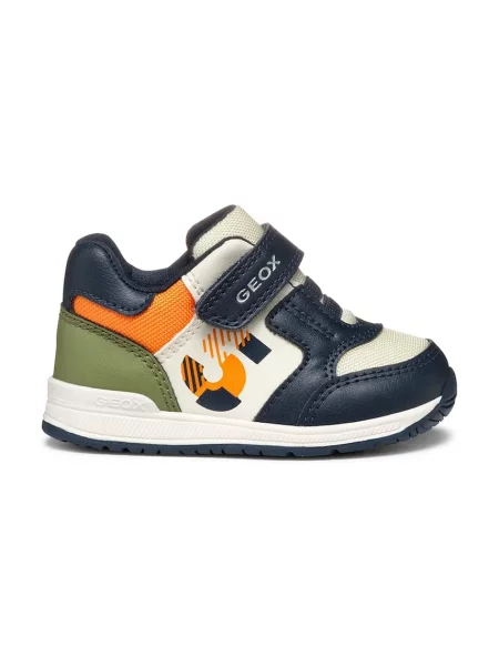 Buty dziecięce Geox Rishon navy/light orange niebieskie