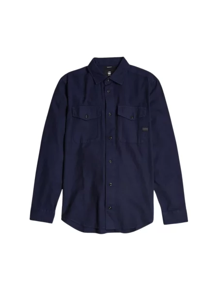 G-star Koszule Mężczyzna S Marine Slim Shirt niebieski
