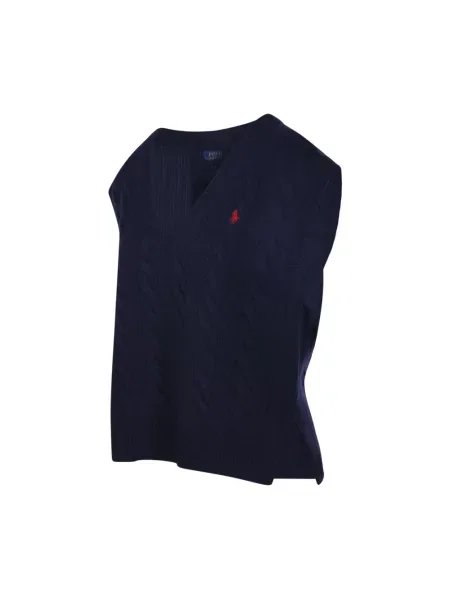 Dzianinowy sweter Ralph Lauren niebieski