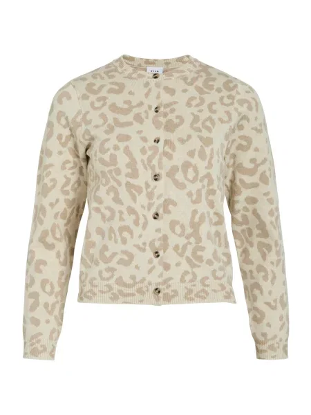 VILA Geacă tricotată VIMAYAS bej deschis / natural alb