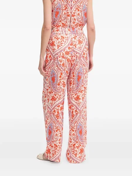 Pantaloni Marc Aurel cu model floral cu imagine portocaliu