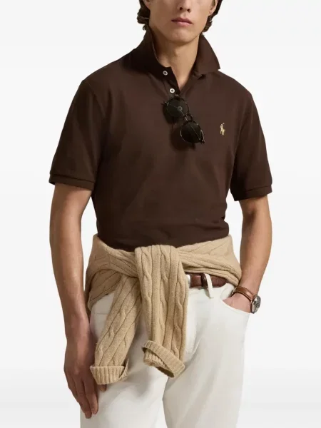 Manšestrové s límcem izolované polotričko Polo Ralph Lauren bílé