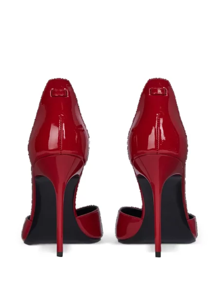 Pantofi cu toc Balmain din piele de lac roșu