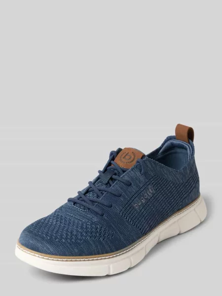Sneakersy z wyhaftowanym logo model ‘Pasadena’ Bugatti niebieskie