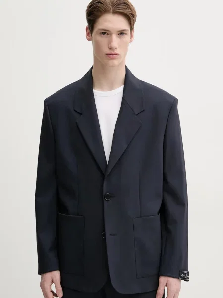 MSGM geaca de lana barbati marin albastru