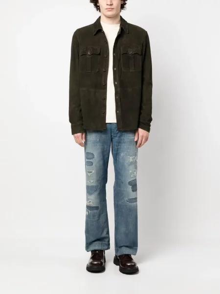 Traper prsluk Polo Ralph Lauren s izlizanim efektom crvena